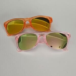 Kids Pink and Orange Neon Sunglasses Bundle